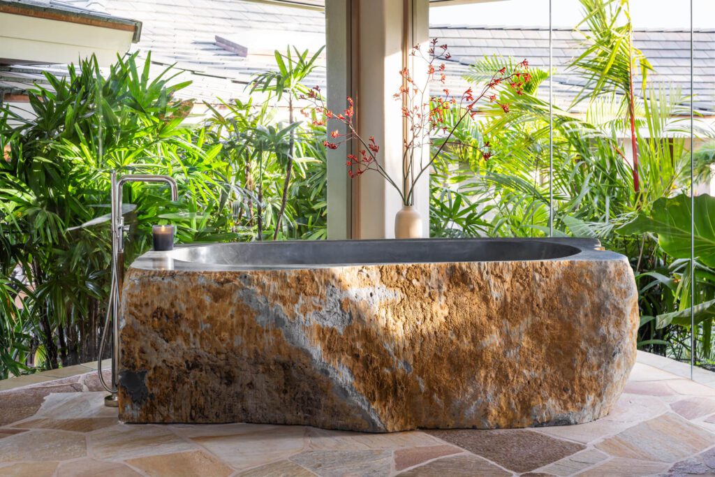Primary bath in Mauna Kea estate