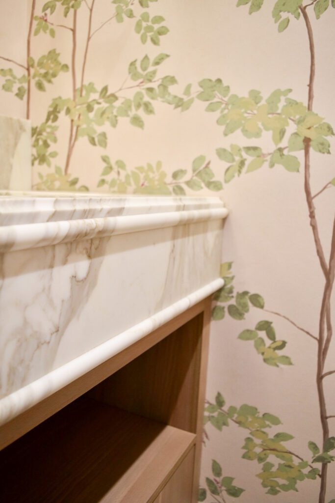 Detail image of powder room vanity at Ranger Crescent renovation