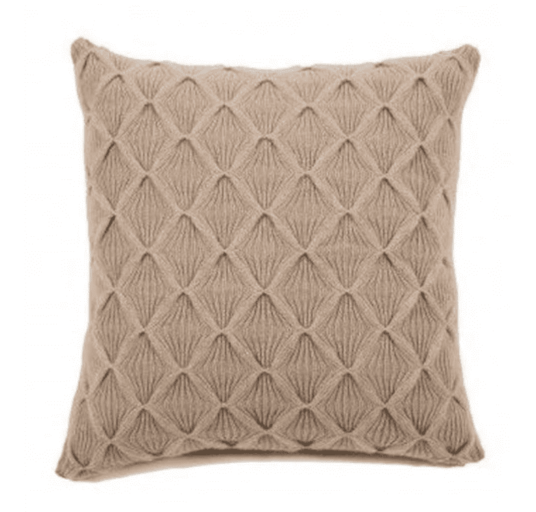 A textural cashmere toss pillow.