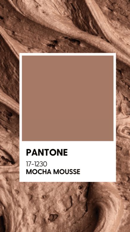 Pantone's colour of the year, Mocha Mousse.