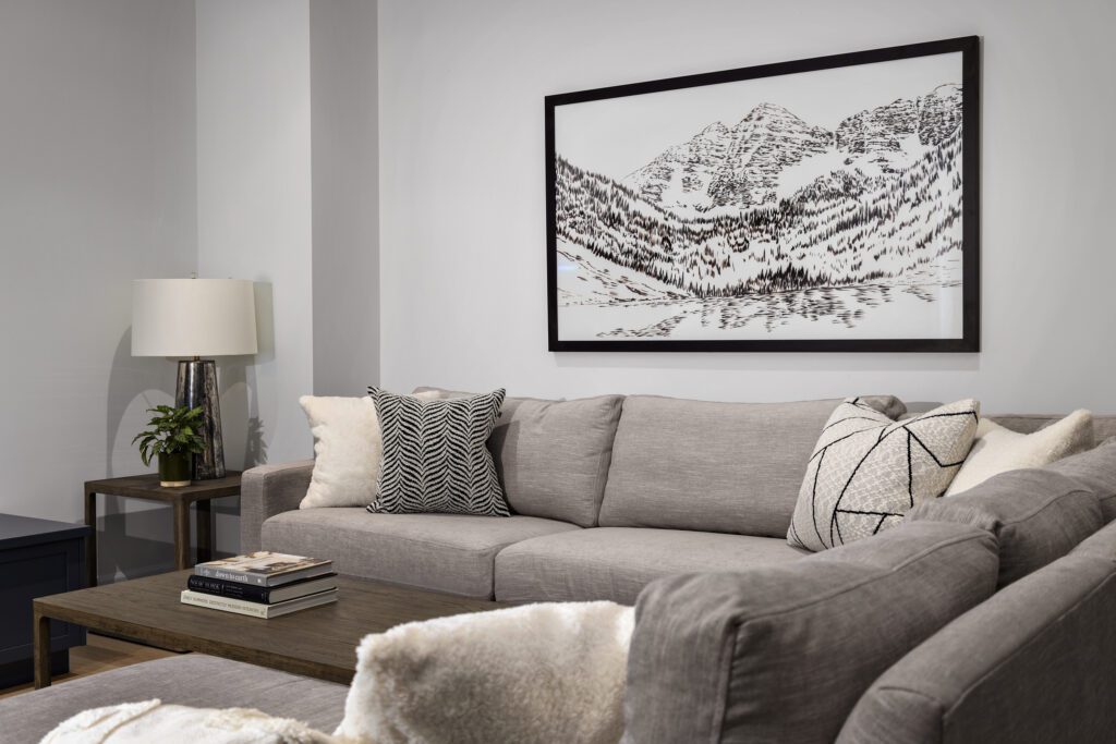 The media room in the Newmarket new build by Taleah Smith Design