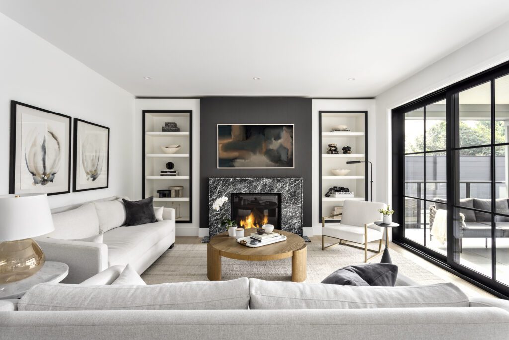 The living room in Edgemont family home designed by Taleah Smith Design