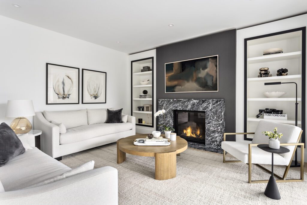 The living room of the Newmarket new build by Taleah Smith Design