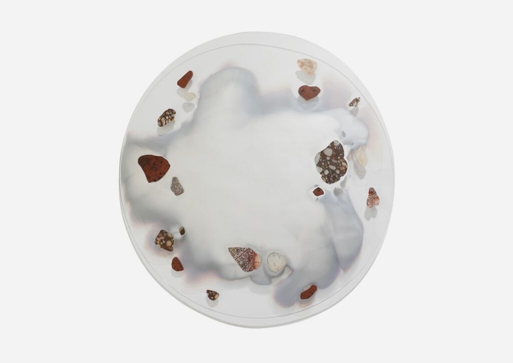 Decorative mirror with inset stones