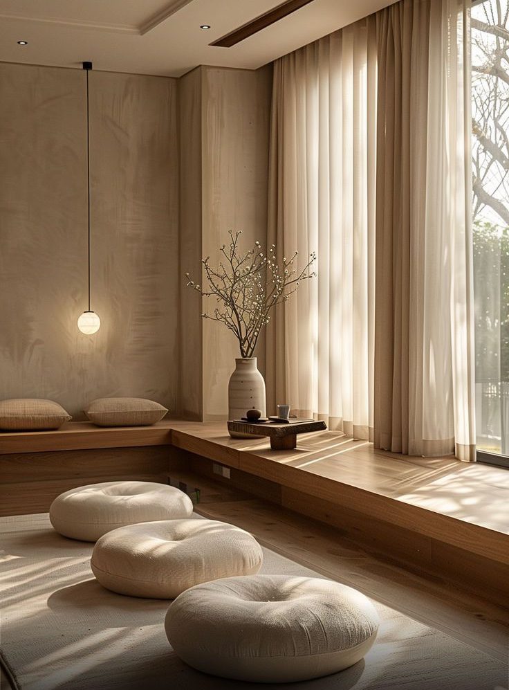 New homes are incorporating meditation areas into their design